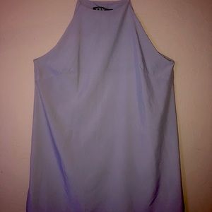 a Yoins brand blue/purple dress.